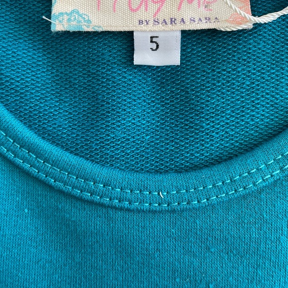 Truly Me by Sara Sara Girls Size 5, 6 Green "Let it Snow" Holiday Dress New - Picture 5 of 6